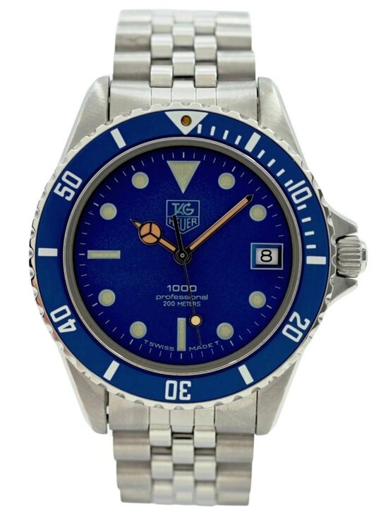 Tag Heuer 37mm Men\'s Blue Dial 1000 Series Dive Watch Jubilee Band! 980.613 N! main image 10